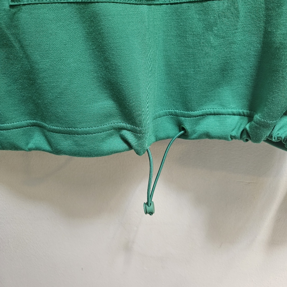 NWT Happily Grey 1/4 Zip Pullover Top Athleisure Comfy Set Green Size XL - Picture 8 of 12
